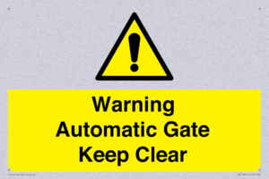 Warning Automatic Gate Keep Clear